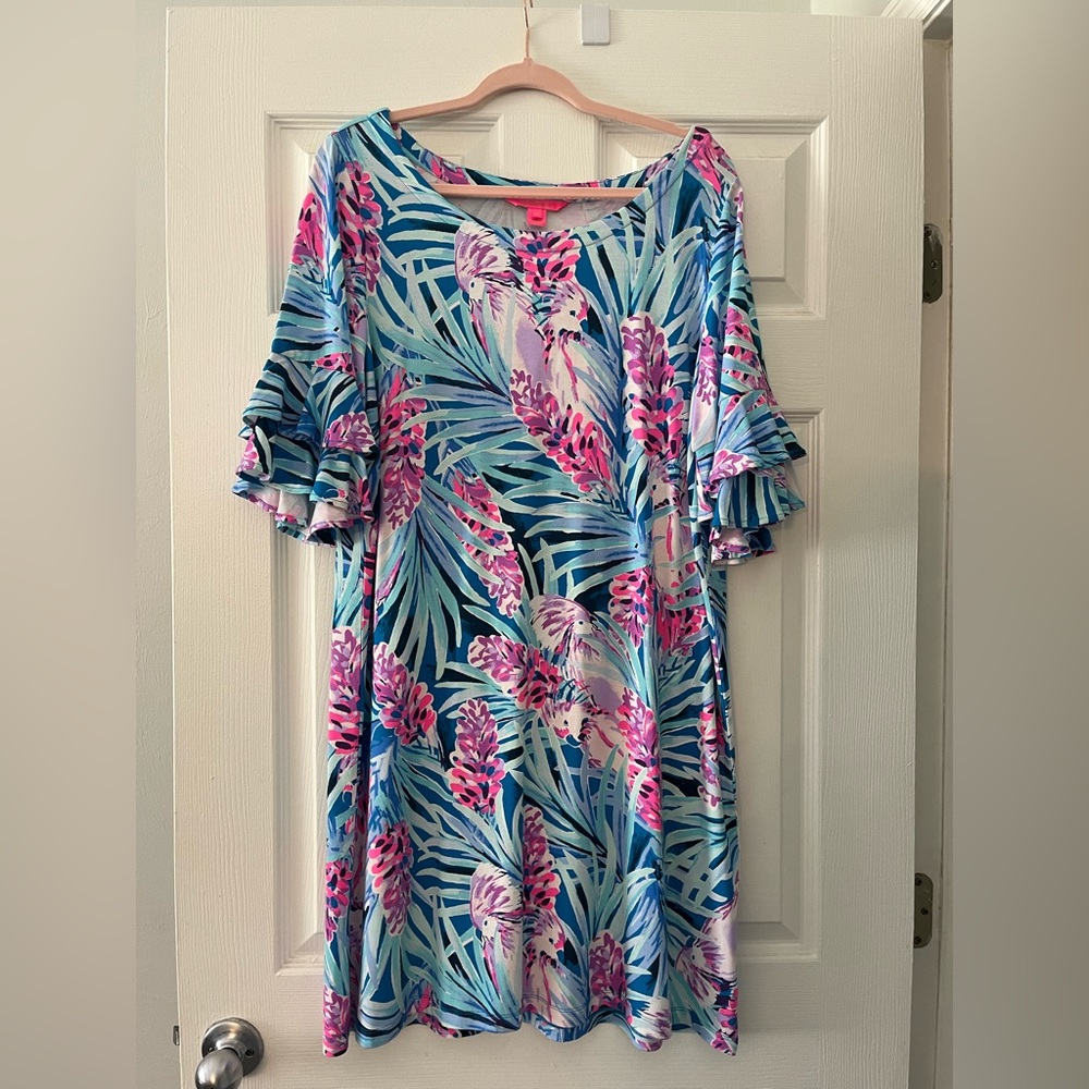 Lilly Pulitzer Lula Dress Size XL Mr. Peacock